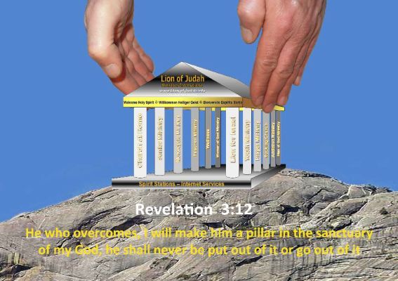 HIS house - our common service for God to mankind
nother vision was like the roof of a house coming out of the sky from above, held by two hands.
Then twelve pillars began to grow out of this roof, not all at once but one after the other, until they all stood on a common platform at the bottom.
This floor itself stood on the top of a gigantic rock that served as the foundation.
The whole building resembled an ancient temple, as we know it from pictures of the Acropolis, only gravity seemed to be working in reverse.
In my mind, I was certain that the columns were not supporting the roof - indeed, that they were not even capable of bearing their own weight.
Each one was held from above and was firmly rooted in the roof, the ground only providing a further connection between them.
Further revelations about the image then followed.
The roof provided protection and provision for the entire ministry and for all the people in it.
It was not conceived and built by man, but called into existence by God Himself.
The pillars represent the individual areas of ministry that arise in the work.
Tasks for all of us, only a large community of people with the most diverse gifts can fulfill this vision.
But everyone who is willing to be a follower of Christ will find their place here to be part of building God's kingdom on this earth.